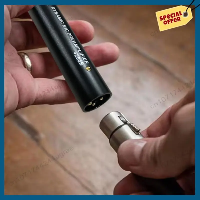 -A15I Amplificatore per microfono DM1 per amplificatore per microfono dinamico a guadagno DM1 28DB per microfoni a nastro dinamici e passivi