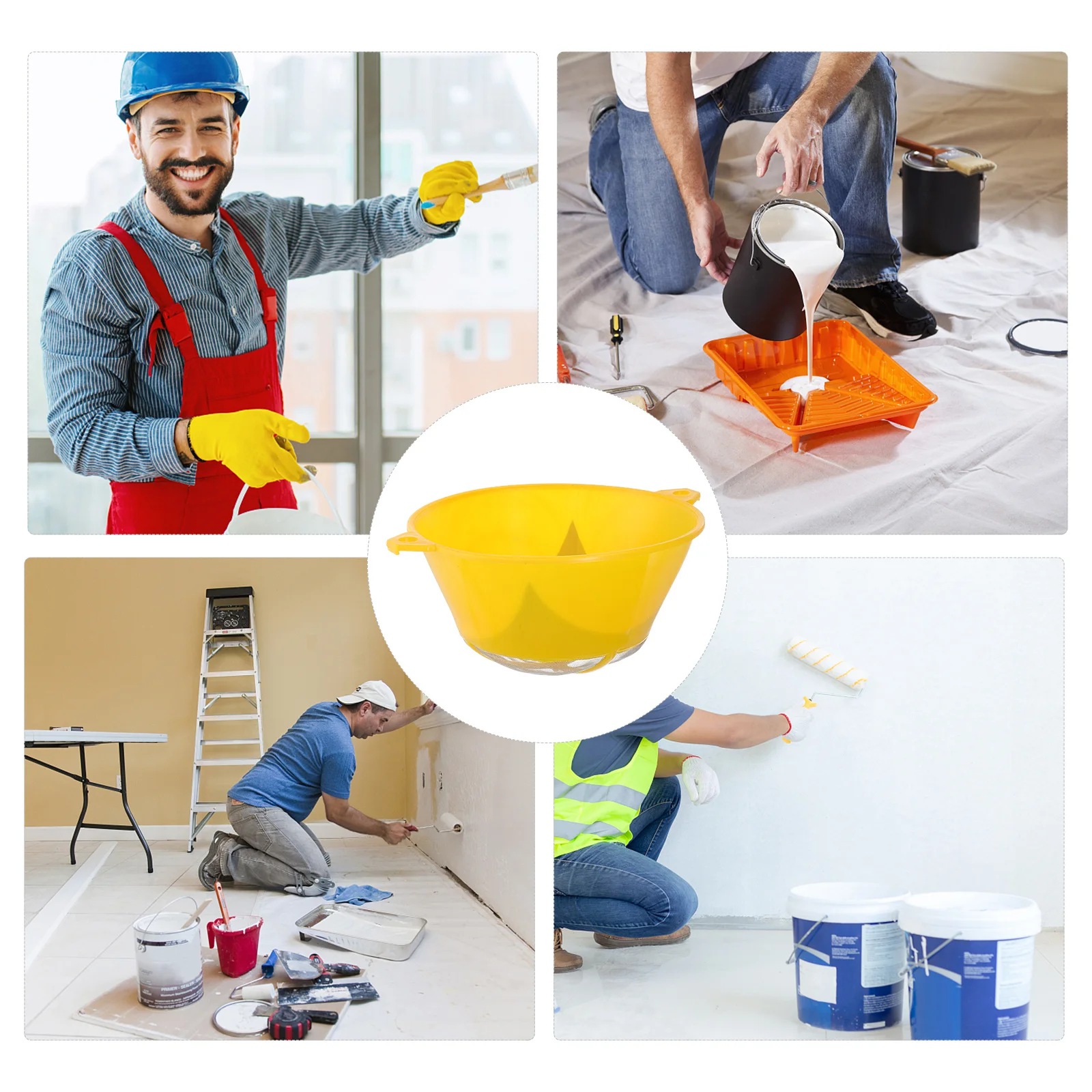 

10Pcs Plastic Paint Strainer Reusable Mesh Filter for Oil Paints Efficient Solid Particles Removal for