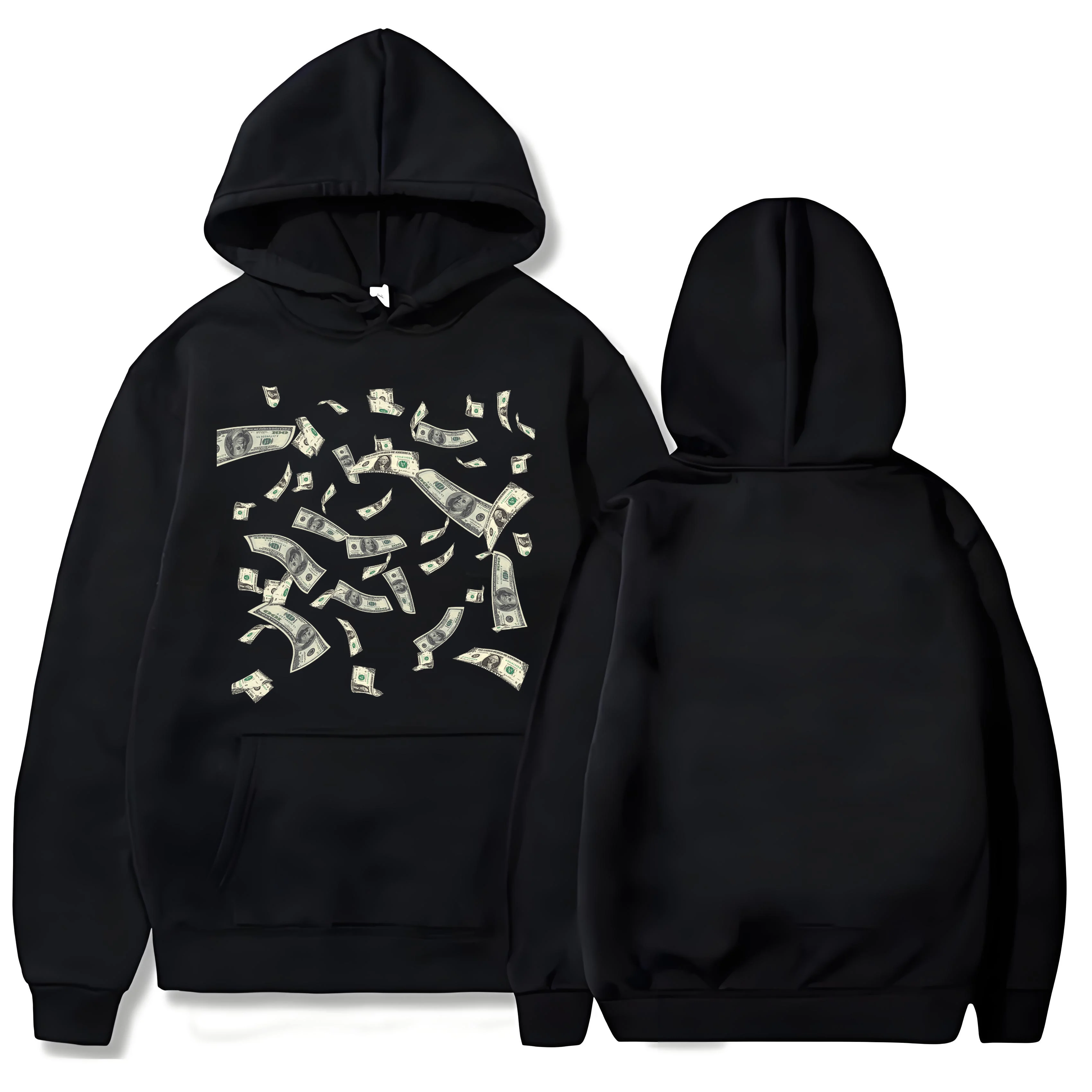 

2025 Trendy brand Y2k 330G heavy-duty hooded sweatshirt super rich print for men and women Halloween