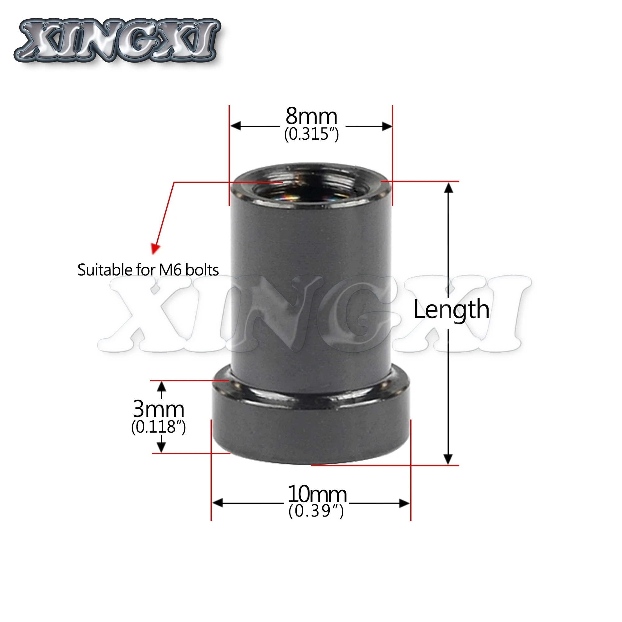 Xingxi Titanium Ti GR5 13mm 15mm 17mm 23mm 25mm 31.5mm 33mm 35mm Recessed Bicycle Brake Bolts Clamp Nut for MTB/Road Bike