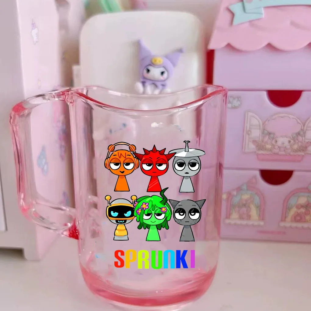 Sprunki Game 270ml Water Cup ABS Tooth Brushing Cups Sprunki Incredibox Kids Cups Toothpaste Holders Kids Birthday Gift
