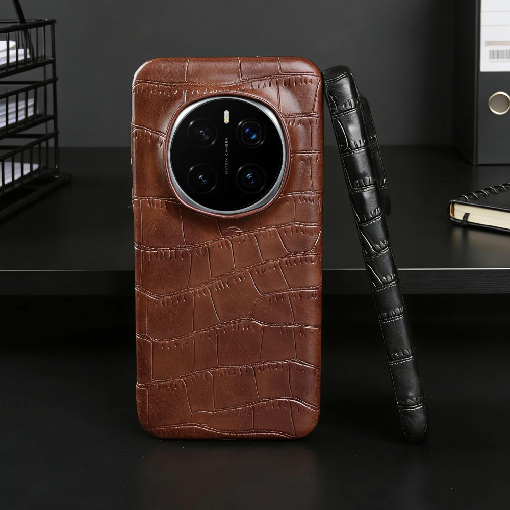 

Premium Crocodile Leather Case For Honor Magic7 Pro lite Magic 7 6 5 Magic8 Magic 8 Pro Air RSR X9C Phone Case Back Cover Coque
