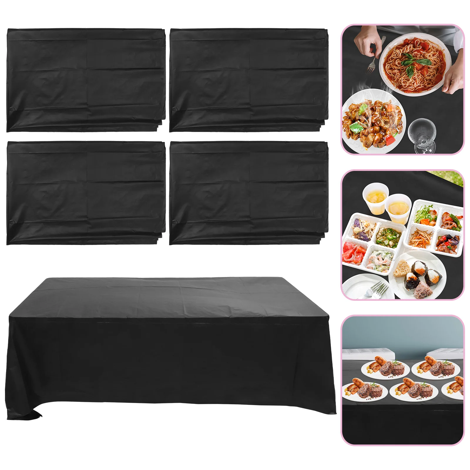 

5 Pcs Table Oil-proof Tablecloth for Party PEVE Cloths Rectangular Disposable Tablecloths