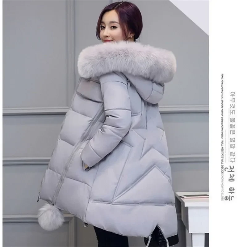 Winter Jacket Women Hooded Fur Collar Parkas Large Size Women Coats and Jacket Loose Pregnant Woman Parkas 6Xl Plus Size Outwear