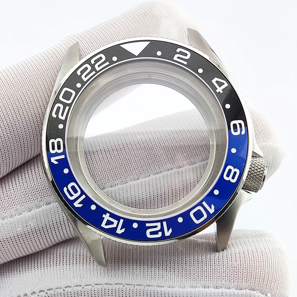 40mm case SKX007 watch case NH35 case fits 28.5mm dial case sapphire glass waterproof case HN35/NH36 movement accessories