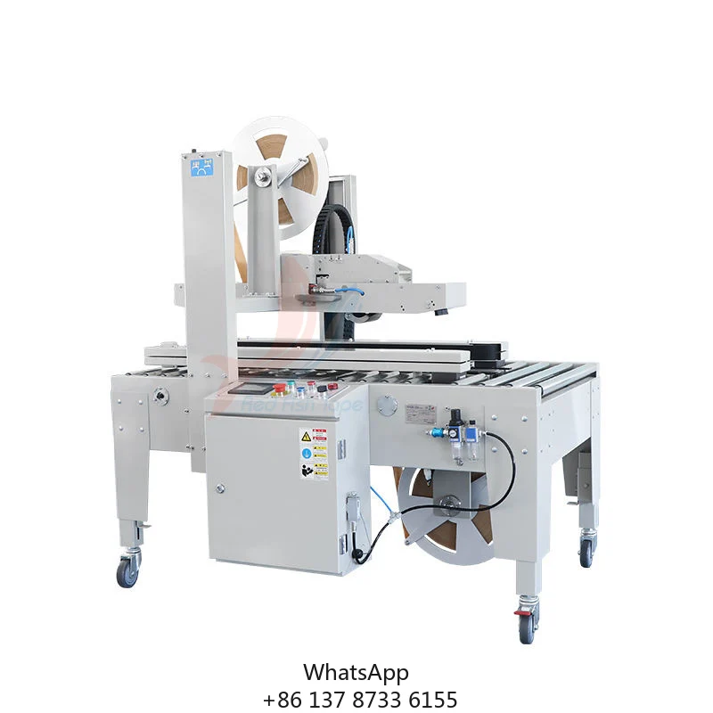 آلة ختم صندوق كرتوني شبه أوتوماتيكية لشريط الماء المنشط العلوي والسفلي