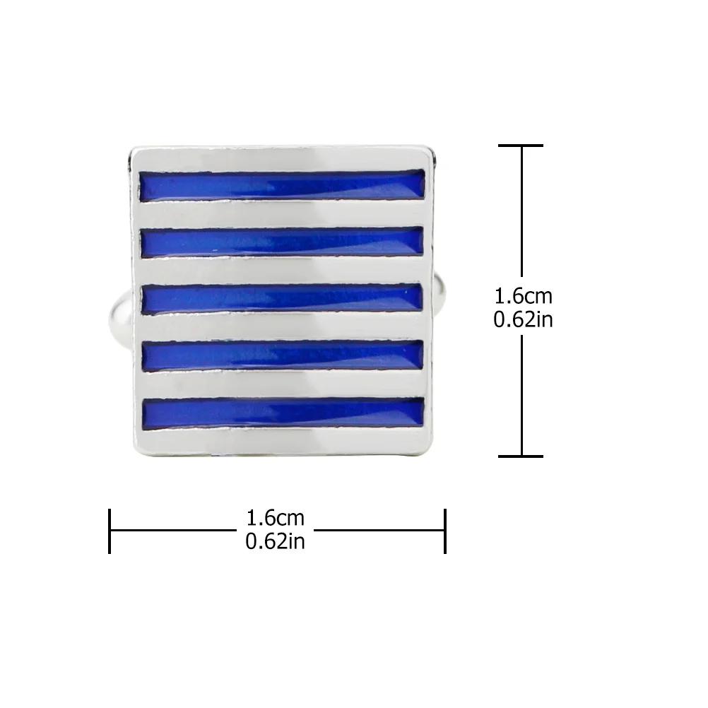 1 ペアストライプ合金カフスフレンチスタイルシャツスリーブファスナービジネスフォーマルウェアカフスボタンメンズレディース
