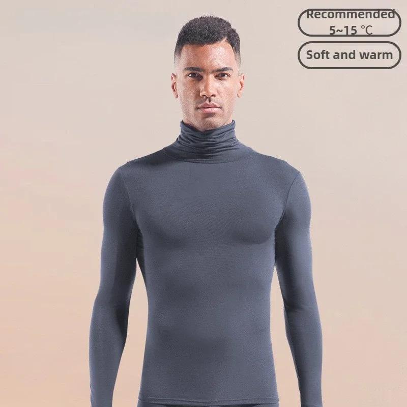 Thermal Underwear Men Top Turtle Necked Mens Thermal Shirt Long-sleeved Thin Tight Bottoming Warm  Primera Capa Hombre