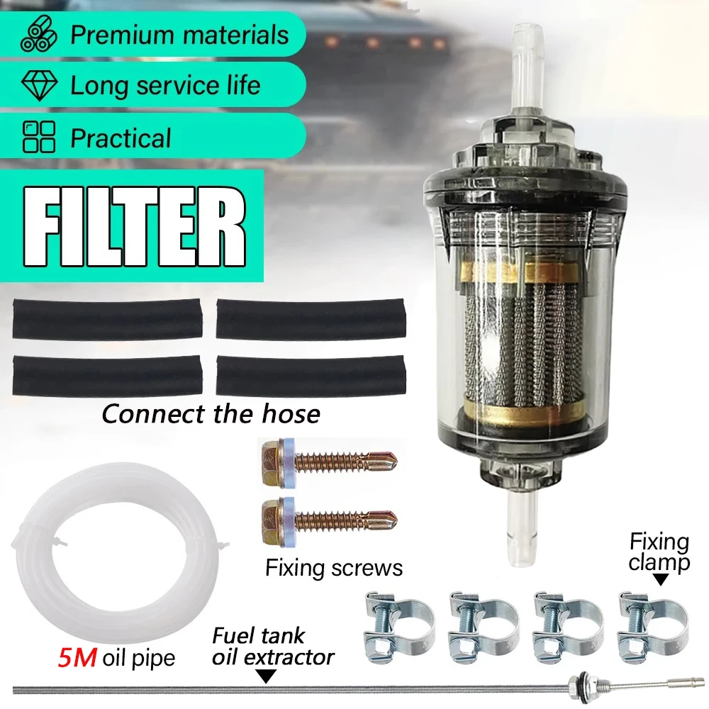 

Car Diesel Fuel Tank Sender Pipe Pick Up Hose Kit for Webasto Eberspacher Diesel Heater Water Separator Filter Tube