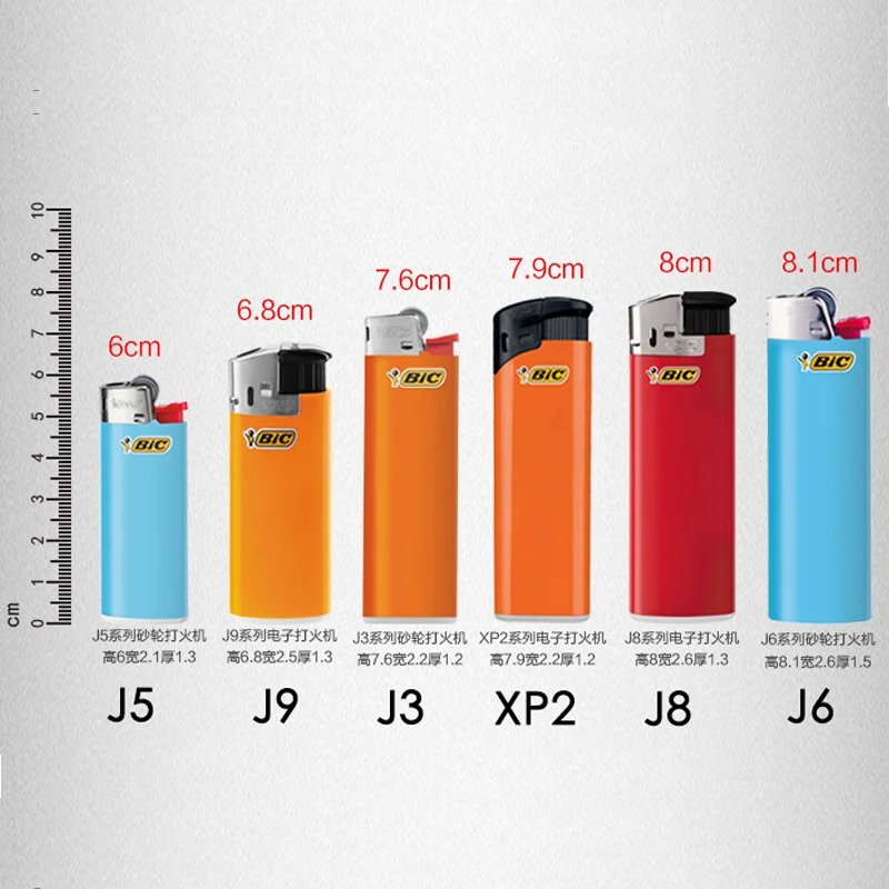 10 Pcs/Set 4 Color Transparent Plastic Lighter Case For BIC J6 Waterproof Protective