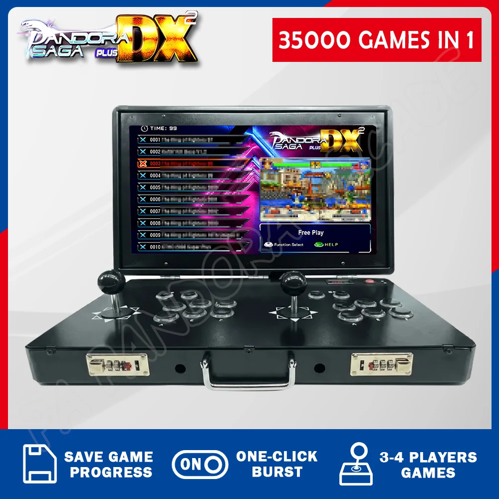 

21-дюймовая портативная складная аркадная консоль Pandora DX Plus Box 35000 в 1 с HD-экраном 720P, мини-аркада Moonlight