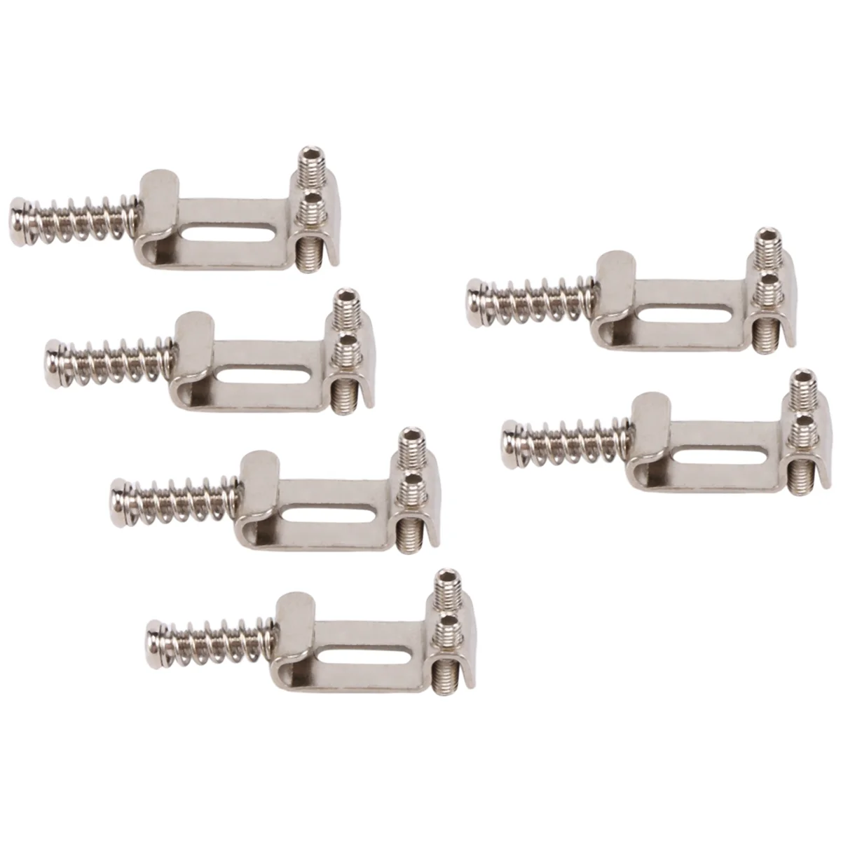 6er-Set verchromte Tremolo-Stegsättel für Fender E-Gitarre