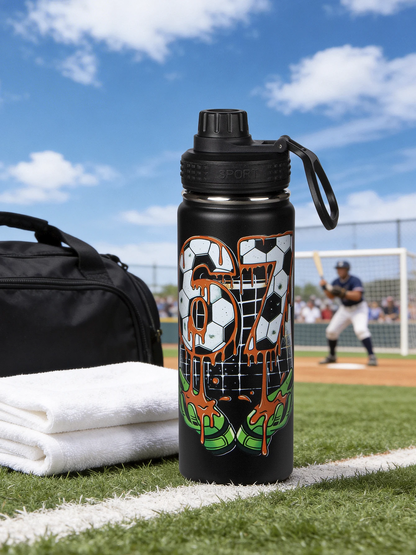 Cold Brew Bottle - Termo de Fútbol de 18oz, Botella