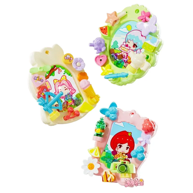 

SEMBO BLOCK Candy Planet DIY Fun Shaking Photo Frame Decorative Accessories for Girls Educational Toy Gift