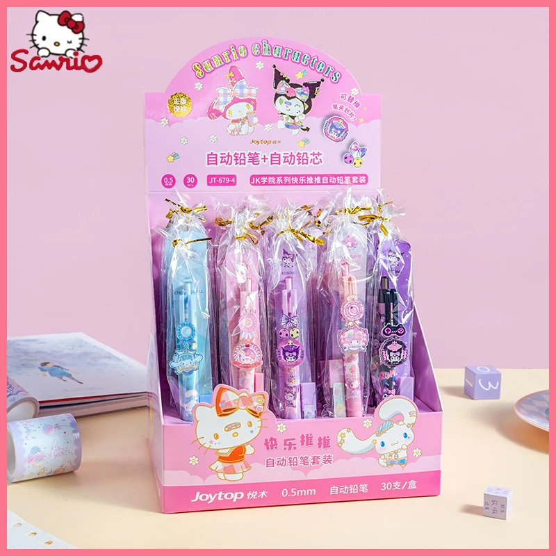 

Sanrio Cute Cartoon Automatic Pencil Set With Pencil Lead Students Pencil Drawing Exam Children Drawing Stationery Wholesale