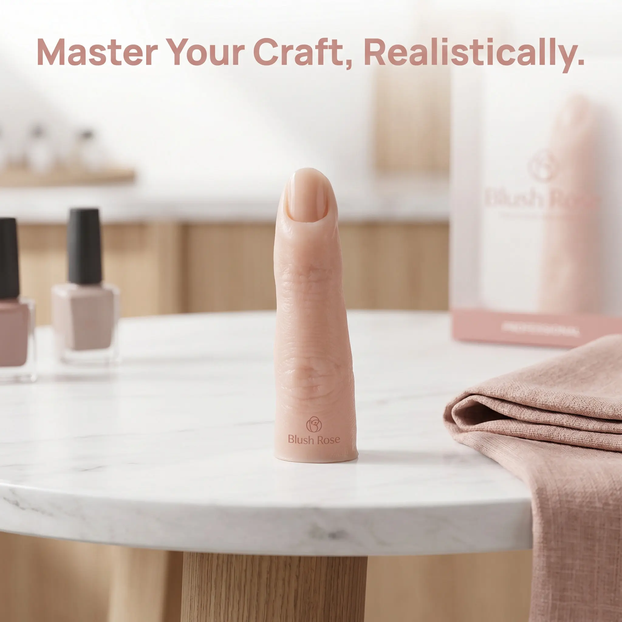 Silicone Fake Finger Practice Nail Tips Manicure Training Reusable Lightweight Nail Art Practice Tool Manicure Fake Finger