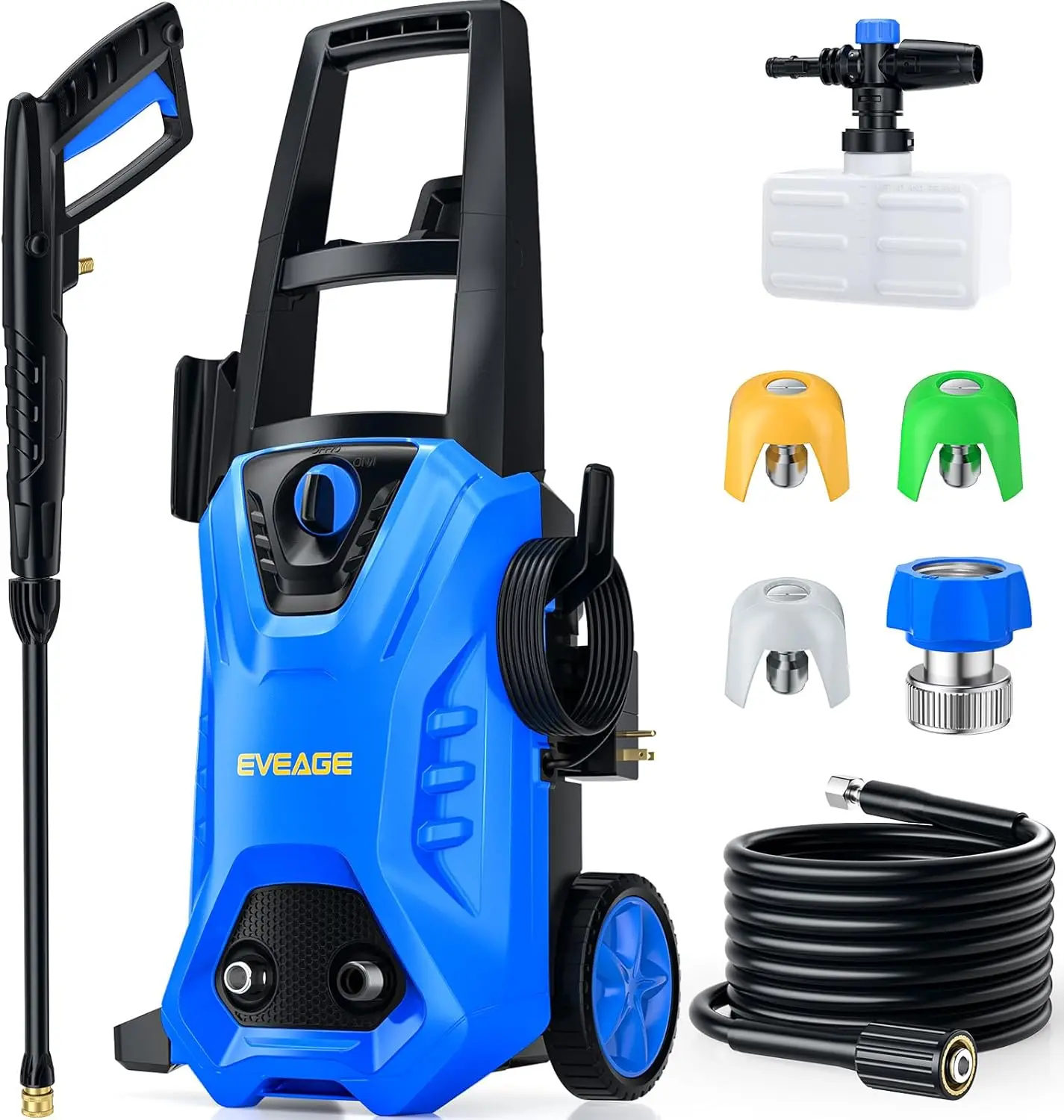 

Electric Pressure Washer, 4200 PSI 2.8 GPM Power Washer with 1000ML Foam Cannon, 3 Pressure Nozzles, for Car/Fences/Driveway
