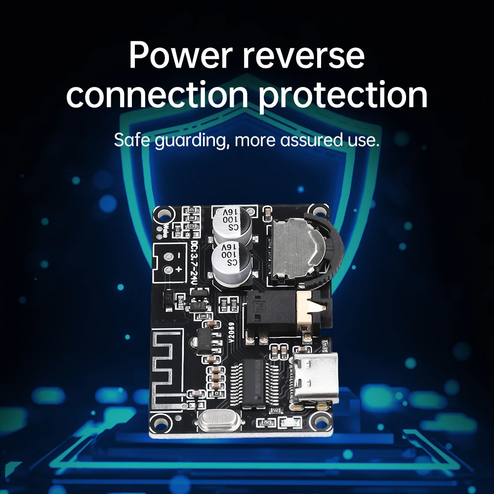 Type C Micro USB Audio Receiver Board Bluetooth-compatible 5.0 MP3 Lossless Decoder Board Wireless Stereo Music Module XY-WRBT