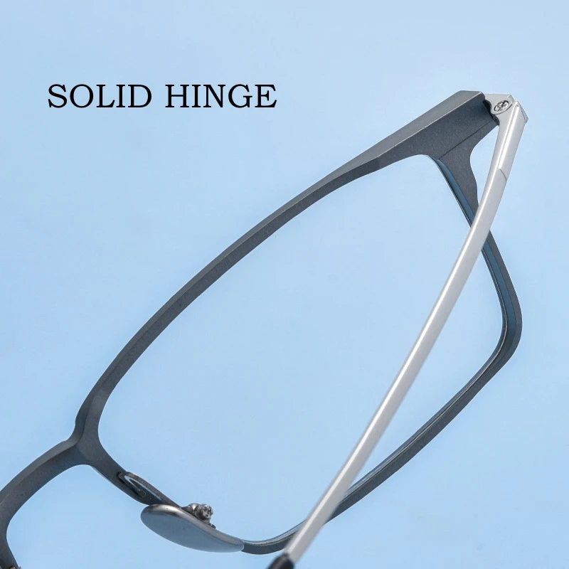 OLLYMURS New Ultra-light Luxury Aluminum Magnesium Pure Titanium Eyewear Retro Square Optical Prescription Eyeglasses Frame Men