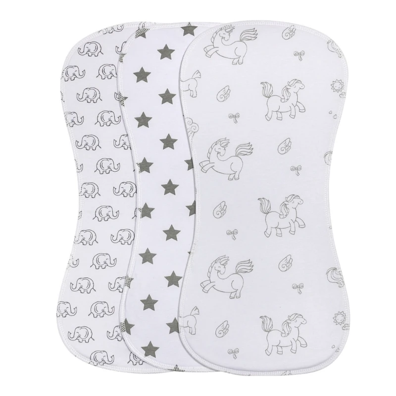 2-Layer Burp Cloth Newborn Bibs Absorbent Baby Feeding Teething Bibs Soft-Cotton Burp Cloths for Babies Baby Shower-Gift