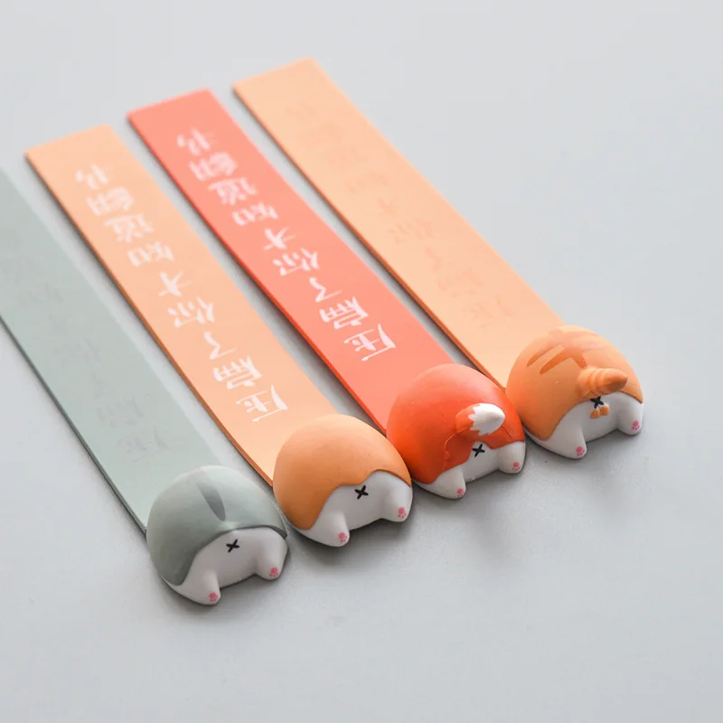 1Pc Creative Kolkie Cat Fox Animal Buttocks Bookmark Cartoon Book Holder Message Card Gift Stationery