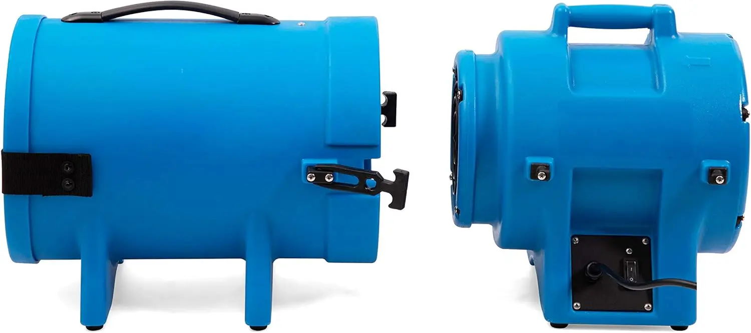 Ventilador axial de alta pressão de 8 polegadas 1/3hp para ventilação com mangueiras e recipiente de 25 pés