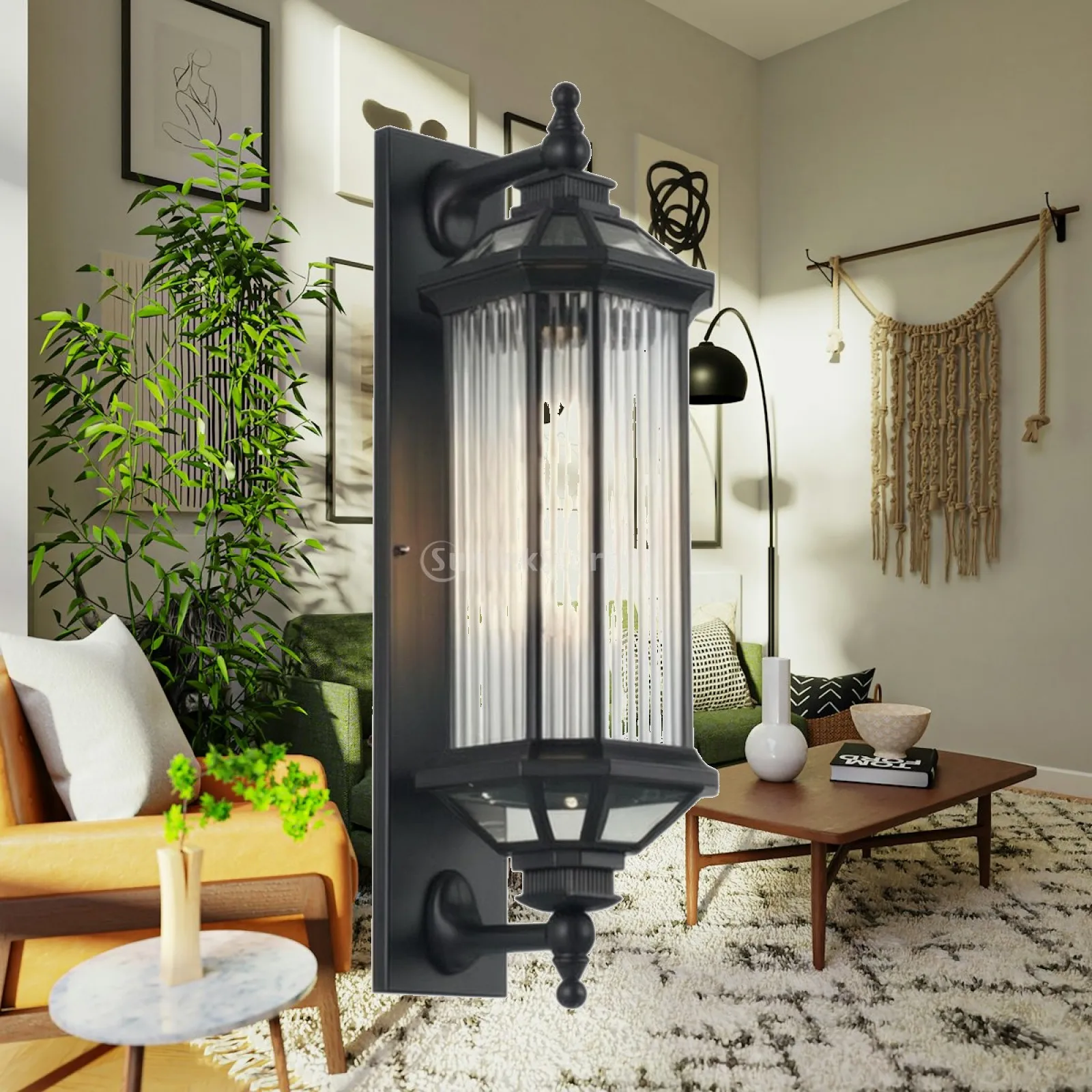 LED Exterior Wall Sconce Aluminum Glass Dimmable IP55 16W Warm Light 180 Beam Angle for Entrance Corridor Patio Courtyard