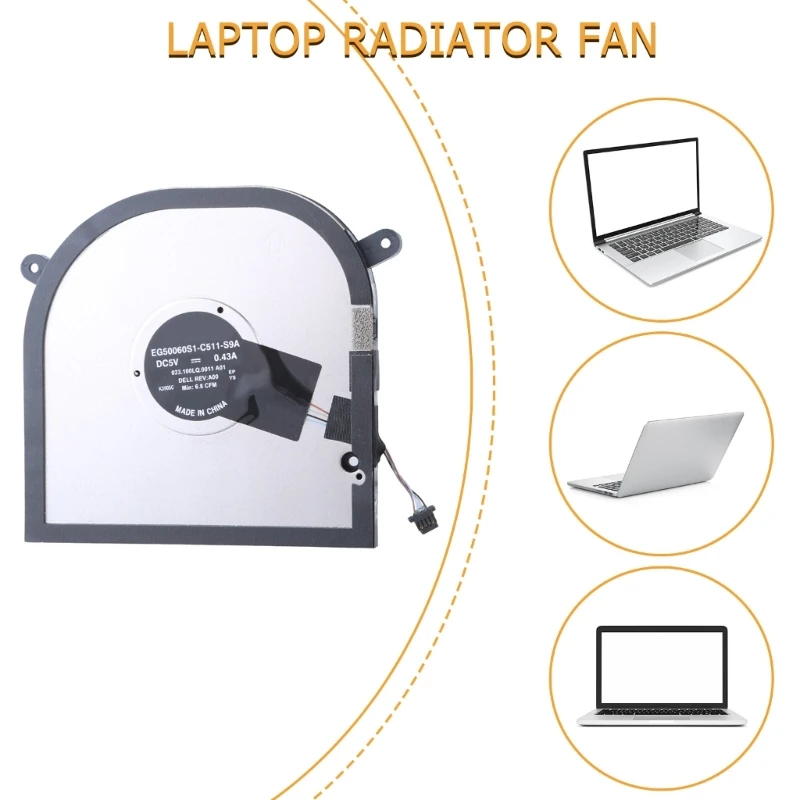 CPU GPU ventilateur ordinateurs portables ventilateur refroidissement DC5V 4Pin radiateurs pour 17 9700 9710 livraison