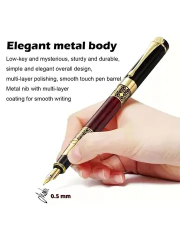 1-100 pçs/set retro metal caneta fonte tinta substituível presente elegante para escrever artigos de papelaria material escolar de escritório