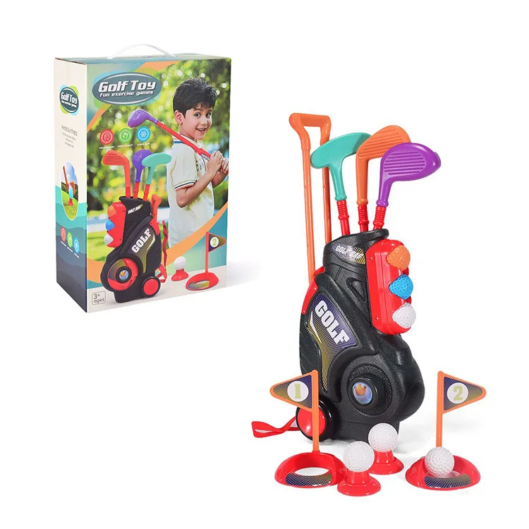 Kids Golf Cart Toy with Golf Clubs,Balls,and Mat,Indoor&Outdoor Golf Toy,for Boy&Girls,Halloween/Christmas/Thanksgiving ﻿