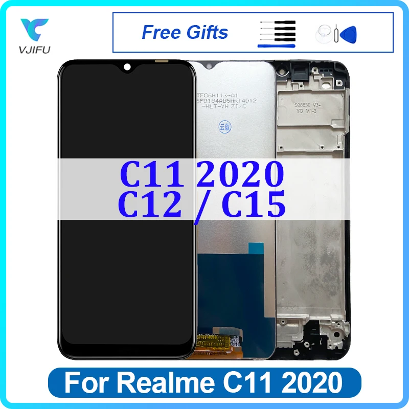 

6.5'' Original LCD For OPPO Realme C11 2020 C12 C15 Display Touch Screen RMX2185 RMX2189 RMX2180 Digitizer Assembly Replacement