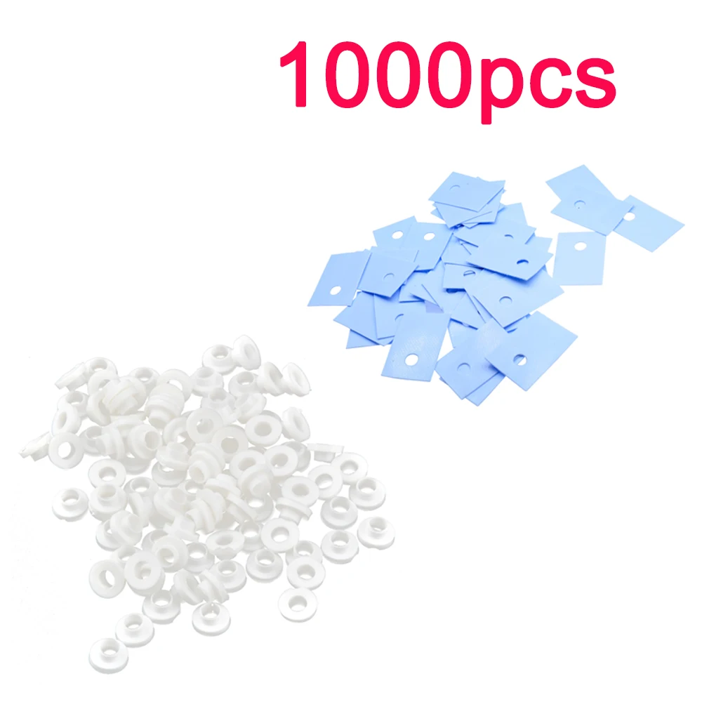 1K PCS TO-220 Alumina Ceramic Sheet Ceramic Transistor Triac Thyristor Insulator Insulation Protection Mica Insulation Particles