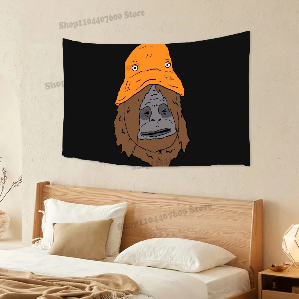 Sassy The Sasquatch Tapestry Printed Tapestry Decoration canvas Travel Used for advertising creative Birthday Gift