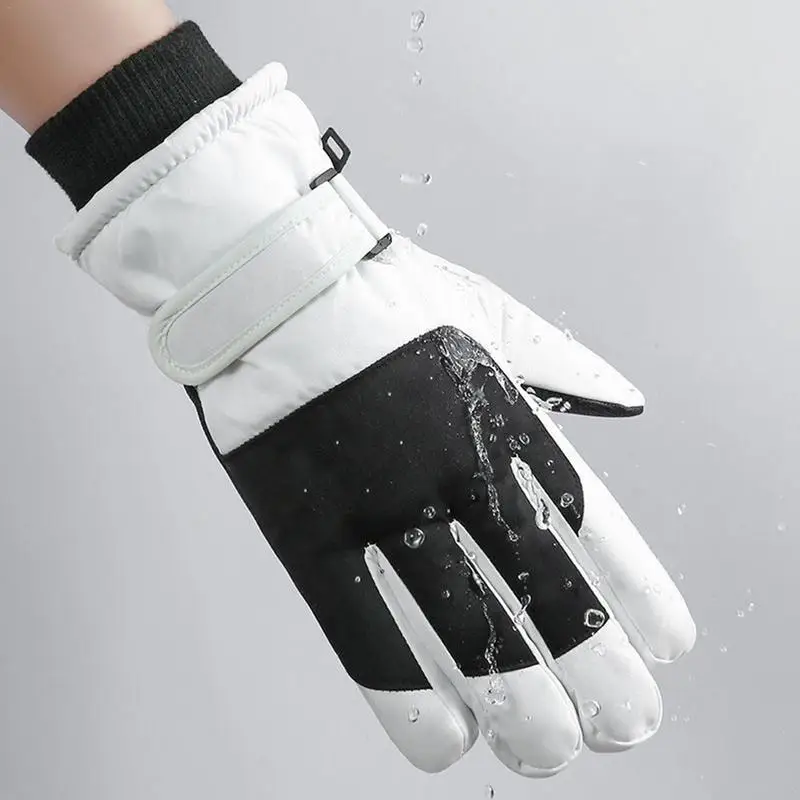 Womens Gloves For Cold Weather Warm Snow Gloves Waterproof Winter Gloves Non-Slip Boys Winter Gloves Snowboarding Gloves For