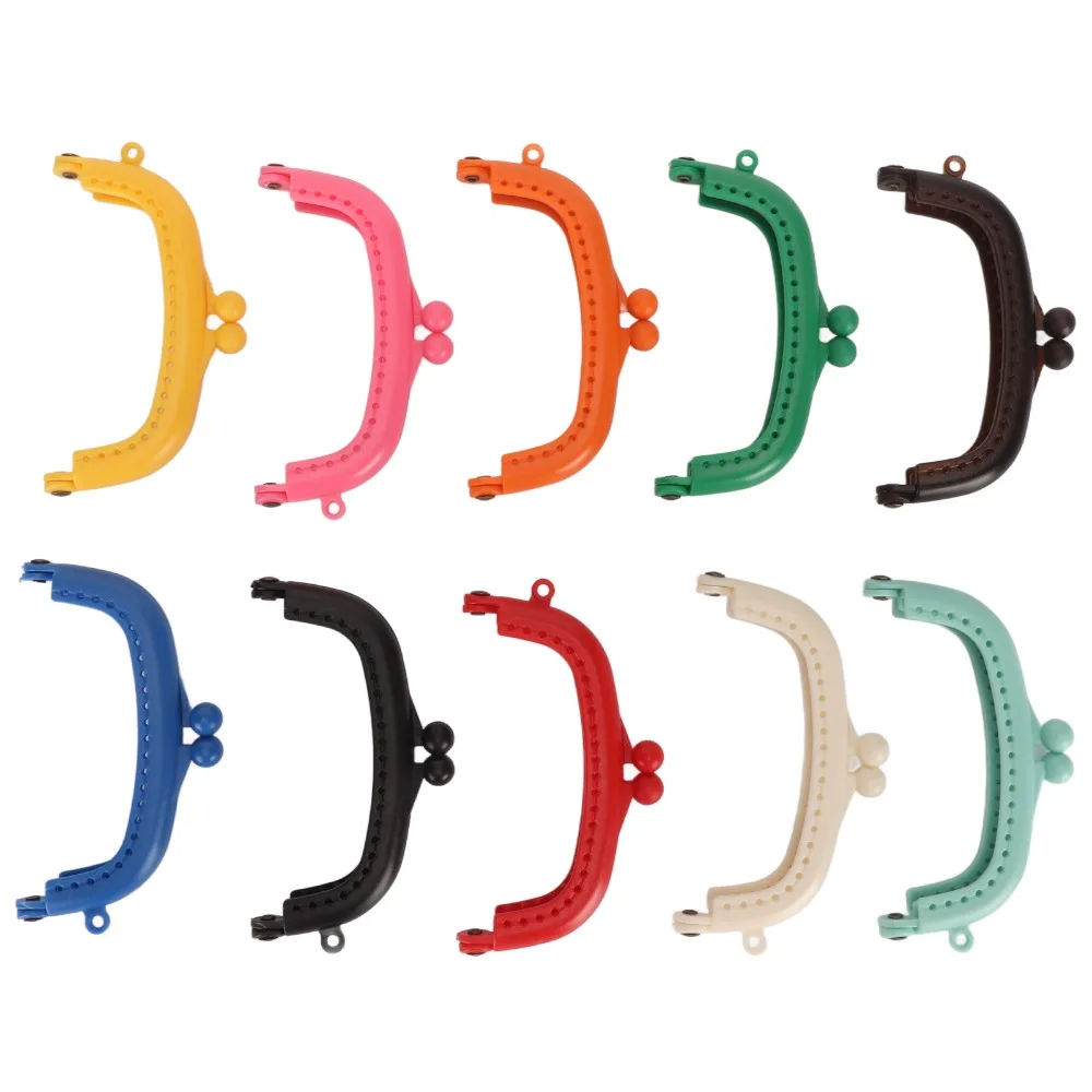 10pcs Durable 85mm/3.35in Purse Clasp Frame Plastic Material Light Weight Coin Purse Frame Kiss Clasp Lock For DIY Projects