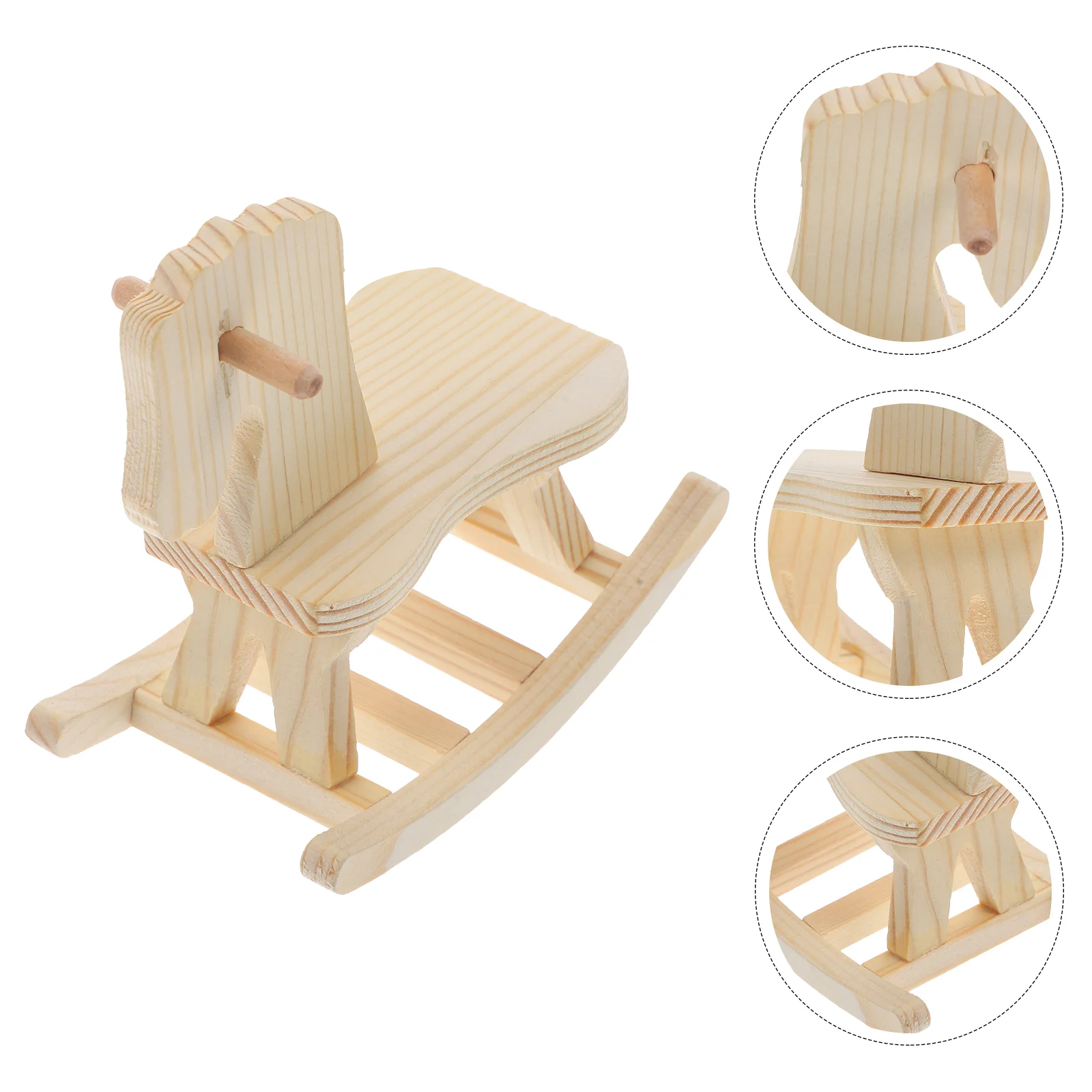 3 Sets DIY Toy Wooden Horse Toys Puzzles Kids Assembly Model 3d Assemble Decorations