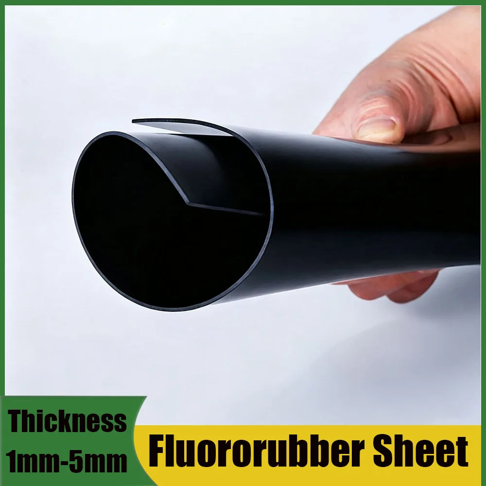 1Pc Black Fluororubber Sheet Thick 1-5mm Corrosion-Resistant And Oil Resistant Rubber Gasket Mechanical Equipment Sealing Gasket