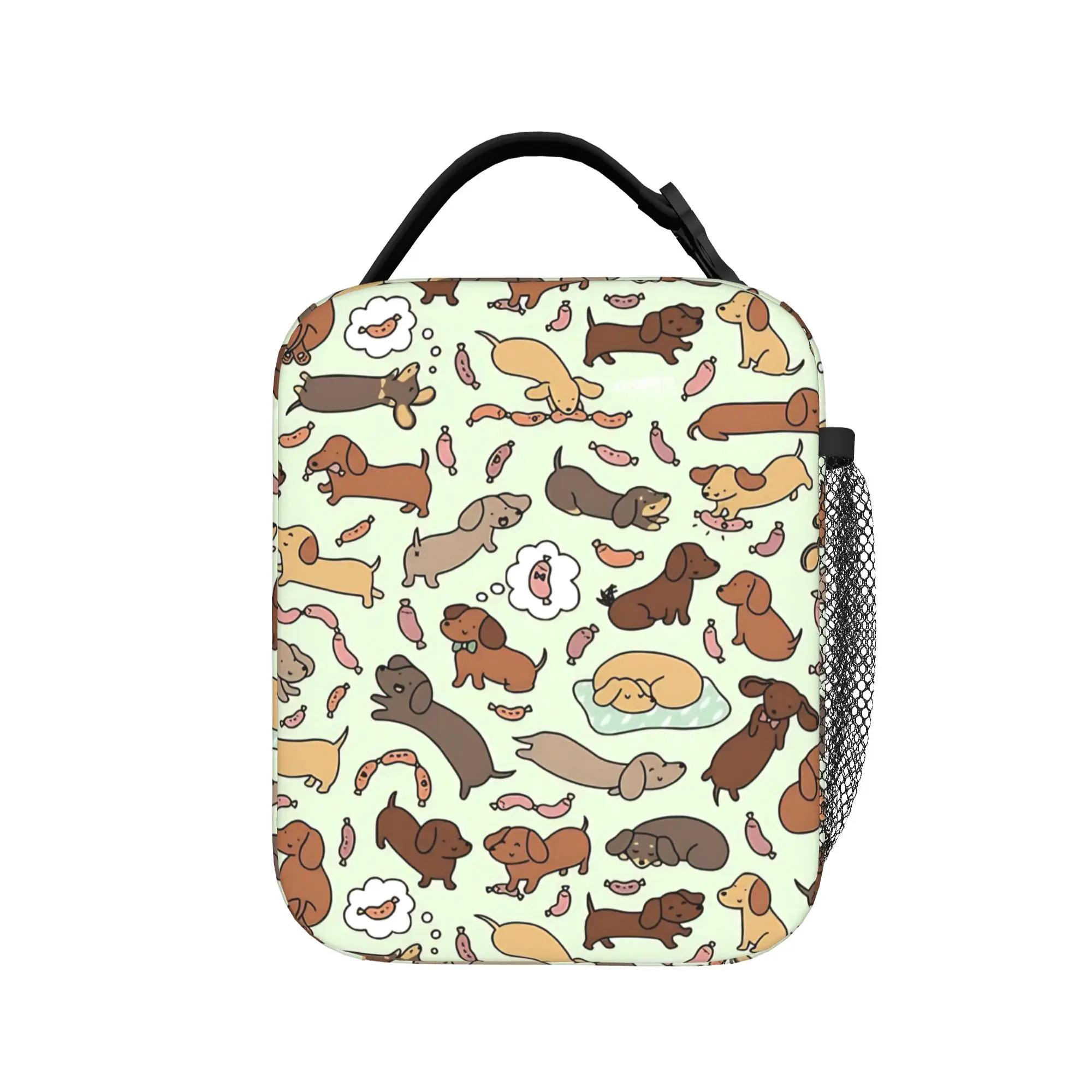 

Сумка для обеда Wiener Dog Wonderland, школьная сумка для обеда, унисекс, забавный дизайн, термосумка, водонепроницаемая, удобная сумка-холодильник