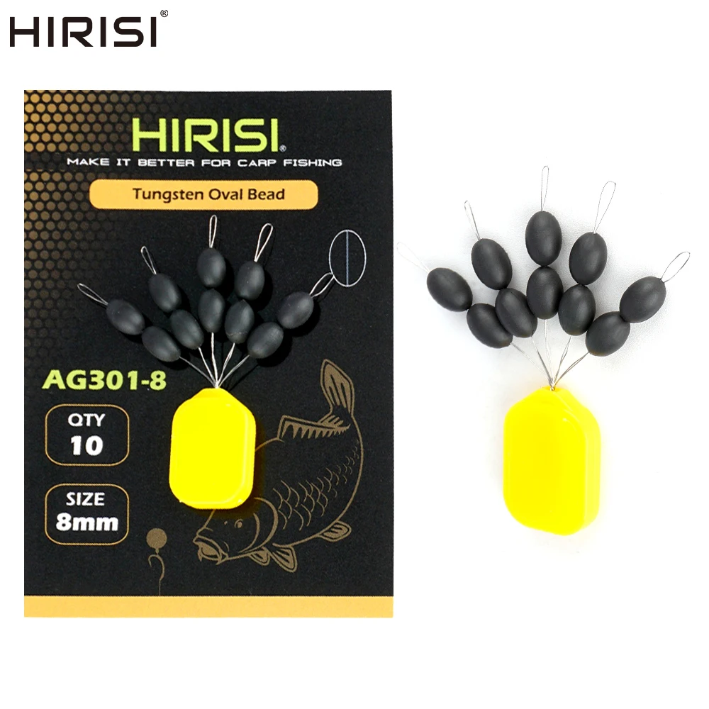 Hirisi 1 ensemble de plombs en tungstène poids à crochet taille 4mm/6mm/8mm matériel de pêche à la carpe AG301 accessoires de pêche