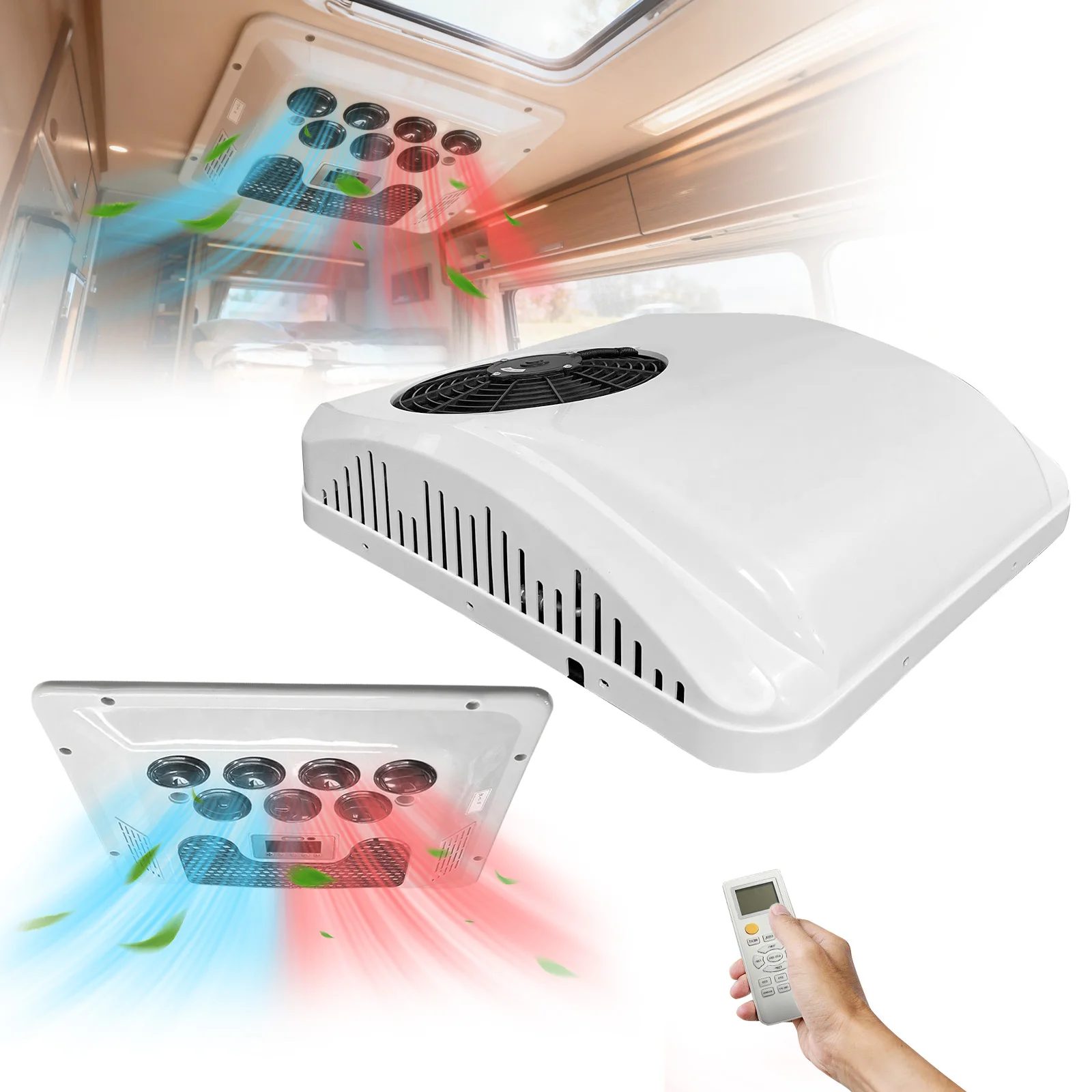 

Универсальный кондиционер для автодома, 12 В, автомобильная электрическая парковка, нагрев и крутой комплект оборудования для кондиционирования воздуха Camper Van 13500BTU