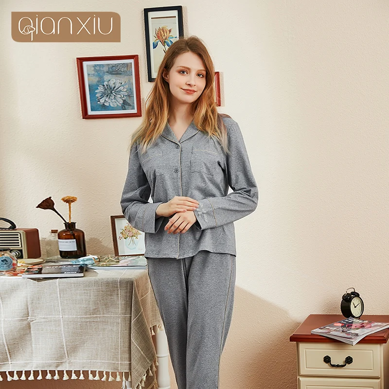 Women\'s Tracksuit 2021 Autumn Winter Warm Pajamas Thick Velvet Long Sleeve Sleepwear Thin Flannel Large Size Homeclothes Sets