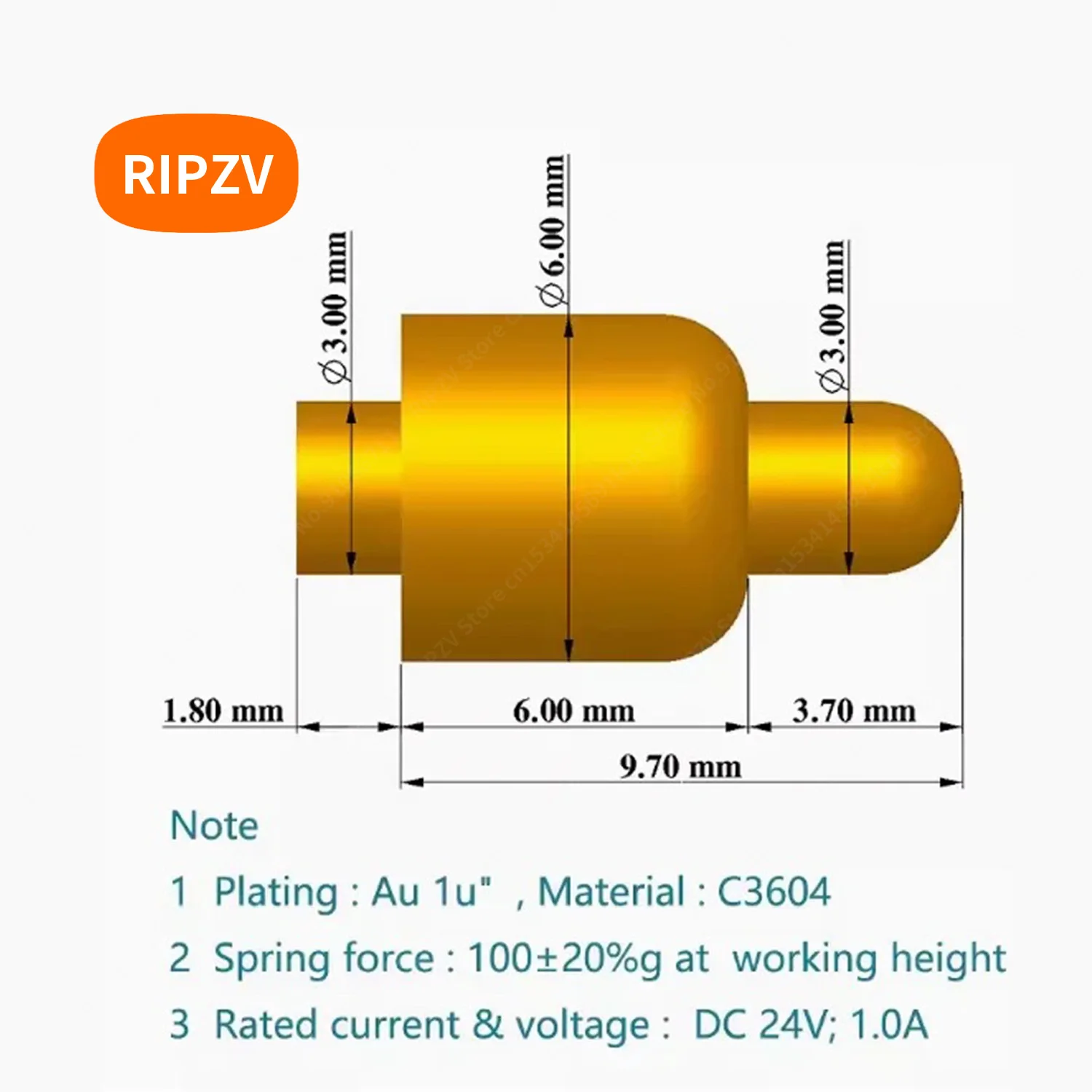 6mm High Performance Special Shaped Charger Pogo Pin