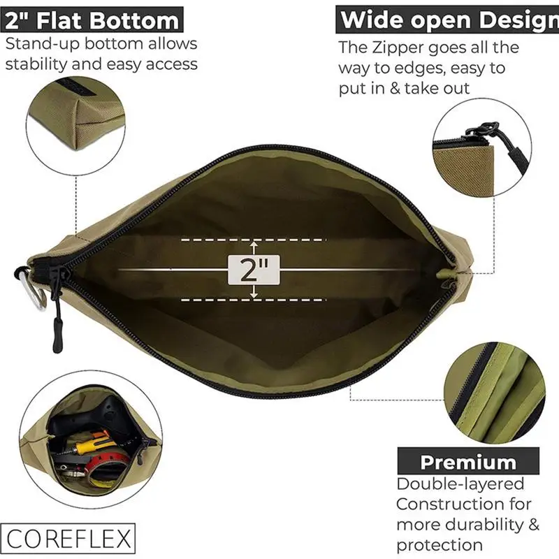 Imagem -04 - Bolsa de Ferramentas à Prova Dágua Bolsa Multifuncional Resistente ao Desgaste Organizadores de Ferramentas para Acampamento Carpintaria Eletricista Jardinagem