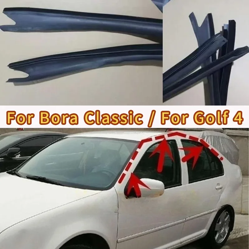 1 Pair Roof Sealing Strip for VW Golf 4 Bora Classic Rubber Plastic Strip Rain Channel Drainage Sealing Strip Left & Right