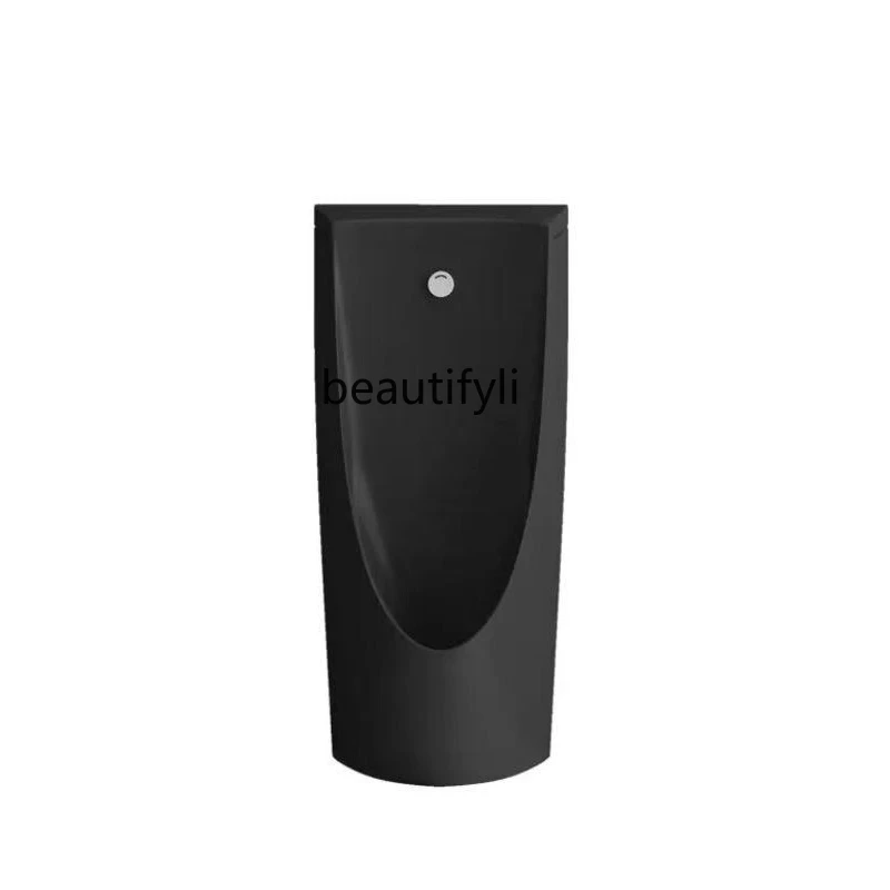 Black Urine Cup Integrated Induction Vertical Urinal Hotel Public Urine Cup Floor Wall-Hung Urinal