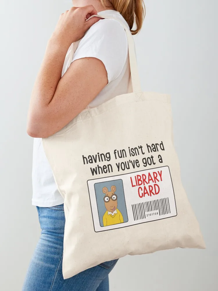 

Arthur Library Card Tote Bag canvas bags Lady bags tote bag men Customizable tote bag