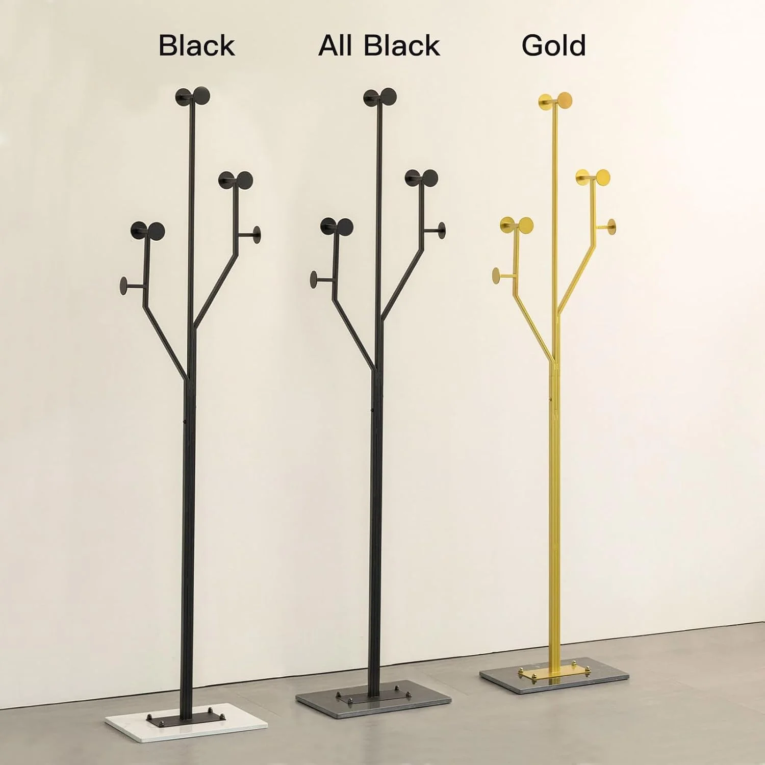 Independent Floor-standing Metal Coat Rack, Capable of Hanging Clothes, Hats and Scarves, Suitable for Bedrooms