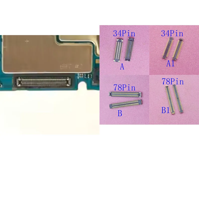 2-50Pcs Lcd Display Screen Battery Plug Usb Charging Charger FPC Connector For Samsung Galaxy A30S A307 A21S A217F 34 78 Pin
