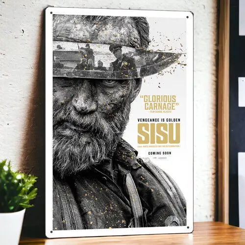 

Sisu (2022) Metal Movie Poster Tin Sign Plaque Film 8"x12"