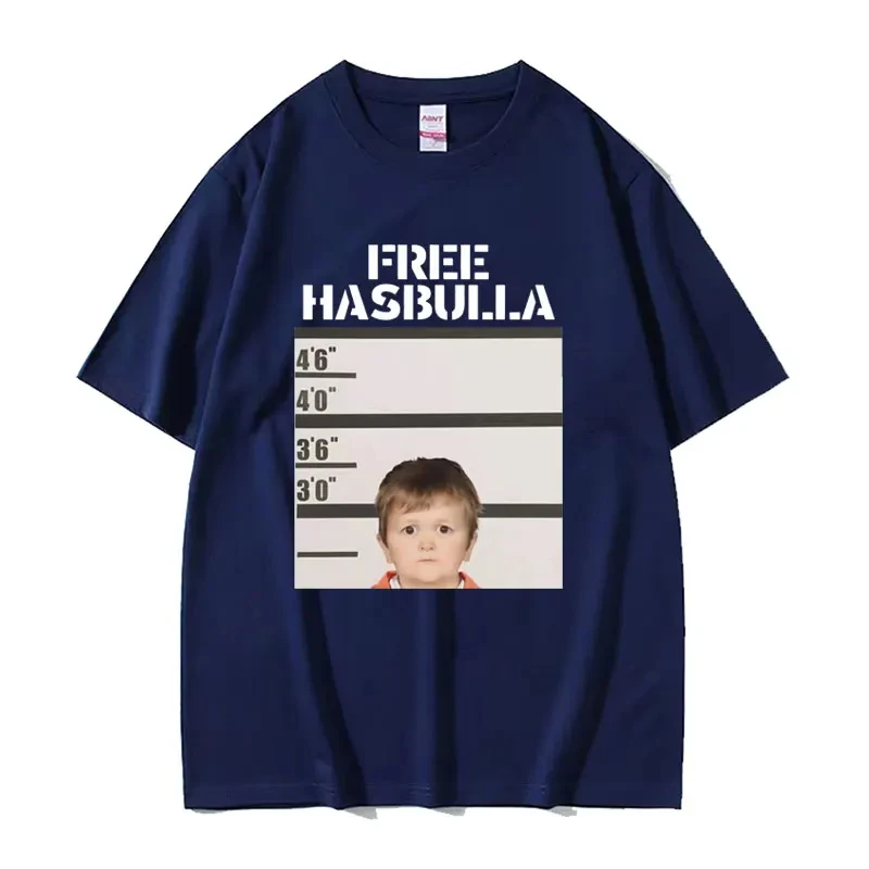 Funny Hasbulla Meme Graphic T Shirt for Men Women Fashion Casual Oversized Tee Shirt Male Cotton Short Sleeve T-shirt Streetwear